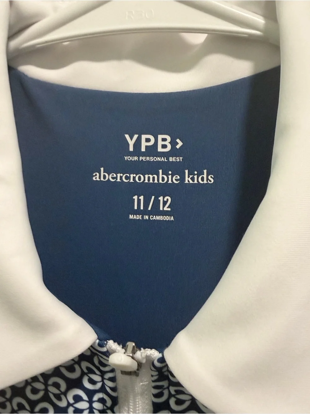 abercrombie kids Navy & White Zip-Front Collared Tennis Dress